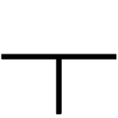 Línea simple horizontal inferior con empalme