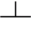Línea simple horizontal con empalme superior